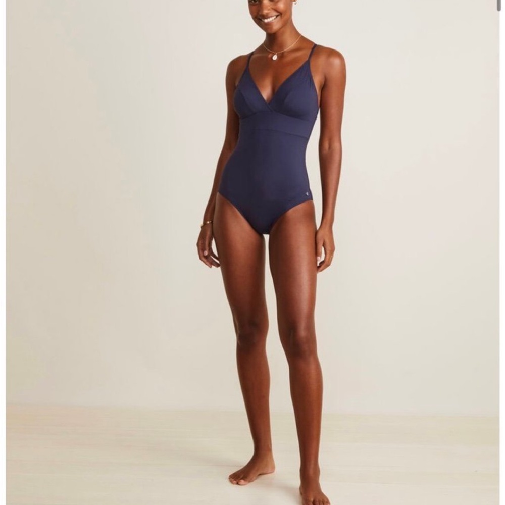 Vineyard Vines Classic Navy One-Piece Swimsuit